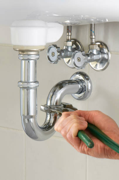 Plumber at work
